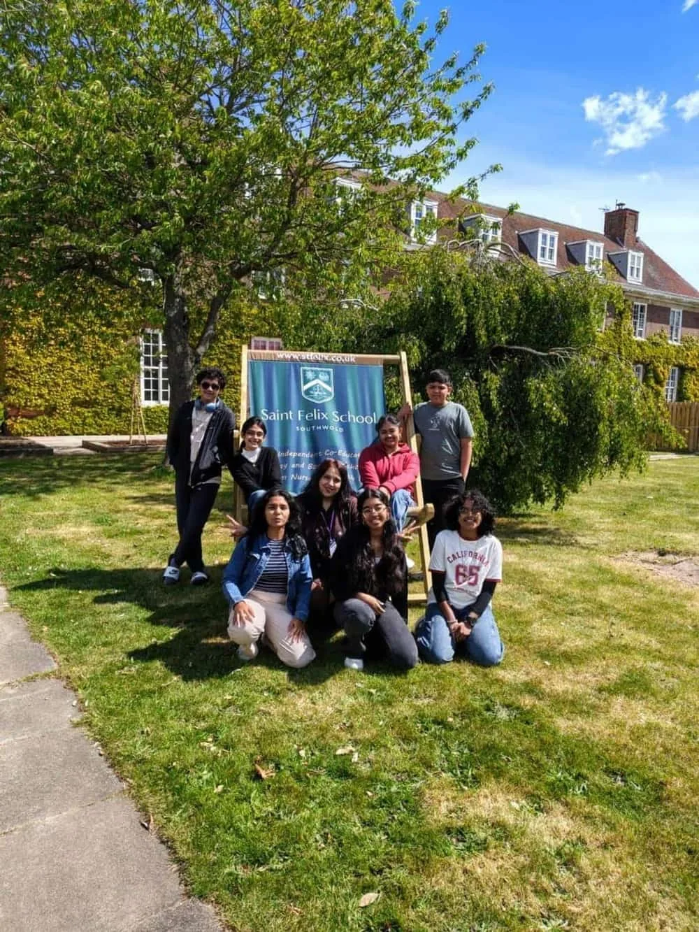 GoldenBee students at Saint Felix School, Southwold, during the UK immersion programme